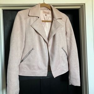 blush pink poly/span jacket